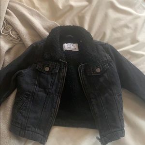 Zara kids Jean fur coat boys size 18-24 months